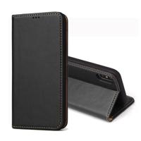 Dermis textuur PU horizontale Flip lederen case voor iPhone X/XS met houder & kaartsleuven & portemonnee (zwart)