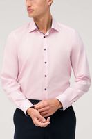 OLYMP Level Five Body Fit Overhemd roze, Effen - thumbnail