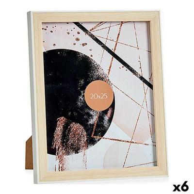 Fotolijsten Gift Decor Wit Bruin Glas Polypropyleen (6 Stuks)