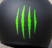 Monocolor krassen ontwerp motor sticker