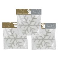 3x stuks kersthanger sneeuwvlok met glitters 25 cm kerstboomversiering - thumbnail