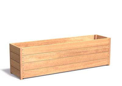 Hardhouten plantenbak CARREZ 200x50x57cm.
