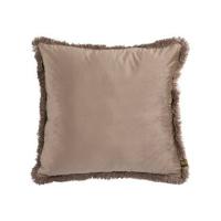 PTMD Nous Sierkussen - 60x3x60 cm - Fluweel - Taupe