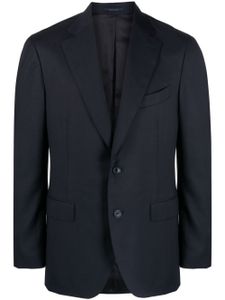 Boggi Milano blazer en laine à simple boutonnage - Bleu