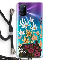 Painted wildflowers: Oppo A52 Transparant Hoesje met koord