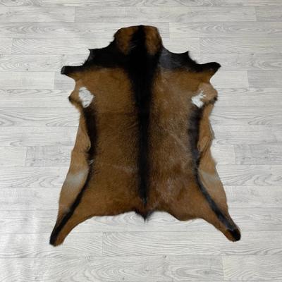 Geitenhuid bruin zwart wit 100x80cm