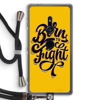 Born to Fight: Sony Xperia XZ2 Transparant Hoesje met koord