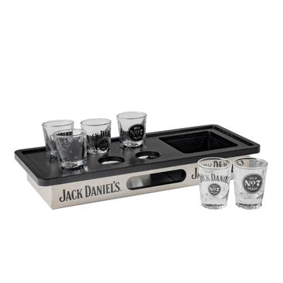 Jack Daniel&apos;s - Fles/Shot Glazen Tray Set