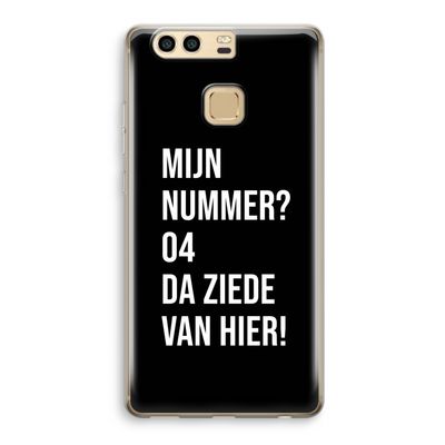 Da ziede van hier - Zwart: Huawei P9 Transparant Hoesje