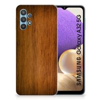 Samsung Galaxy A32 5G Bumper Hoesje Donker Hout