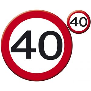 8x stuks Placemats en onderzetters 40 jaar thema