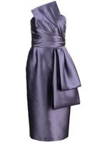 Alberta Ferretti robe-bustier mi-longue à nœud oversize - Violet