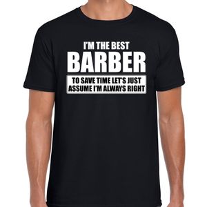 I'm the best barber t-shirt zwart heren - De beste kapper cadeau