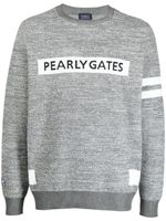 PEARLY GATES pull à logo en maille intarsia - Gris - thumbnail