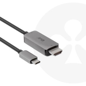 club3D CAC-1587 HDMI-kabel USB-C / HDMI Aansluitkabel USB-C stekker, HDMI-A-stekker 3.00 m Zwart/grijs