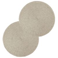 Set van 6x stuks placemats kralen goud 35 cm - thumbnail