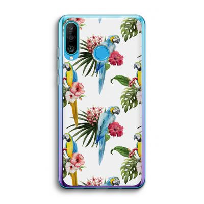 Kleurrijke papegaaien: Huawei P30 Lite Transparant Hoesje