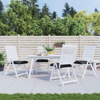 Stoelkussens 4 st 50x50x7 cm oxford stof zwart