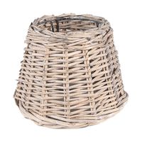 Clayre & Eef Lampenkap Ø 20x15 cm Bruin Rotan Rieten Lampenkap Bruin Rieten Lampenkap