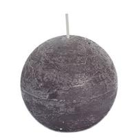 Bolkaars - taupe - 8 cm - rustiek - 24 branduren - kaarsen