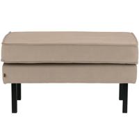 BePureHome Rodeo Hocker Op Poten - Velvet - Khaki - 45x84x54