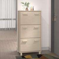 Schoenenkast HAMAR 59,5x35x117 cm grenenhout honingbruin