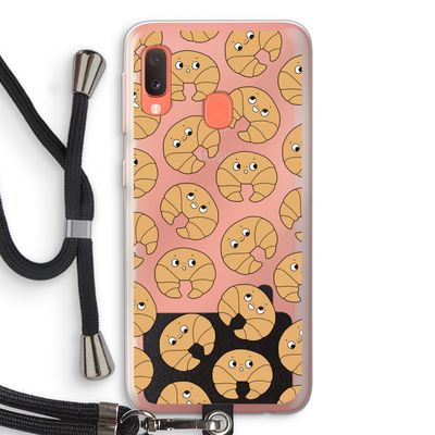 Croissant: Samsung Galaxy A20e Transparant Hoesje met koord