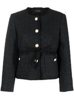 Maje veste en tweed à tissage métallisé - Noir