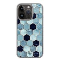 iPhone 13 Pro hybride hoesje - Blue cubes iPhone 13 Pro hybride hoesje - Blue cubes