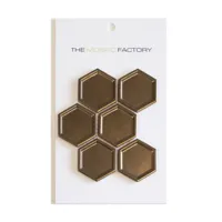 The Mosaic Factory Barcelona Mozaiek Tegel Hexagon- Brons Porselein Geglazuurd 281x325 mm