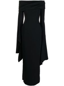 Solace London robe longue Arden à épaules dénudées - Noir