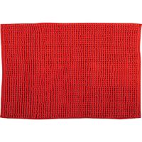 MSV Badkamerkleed/badmat tapijtje voor op de vloer - rood - 50 x 80 cm - Microvezel - Badmatjes - thumbnail