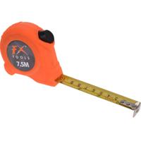 FX Tools Rolmaat - 7,5 meter - 27,5 mm - oranje - meetlint - gereedschap