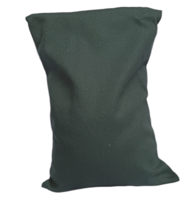 Ecologisch Kersenpitkussen 30x20 cm met wasbaar hoesje (Kleur: Donker Groen)