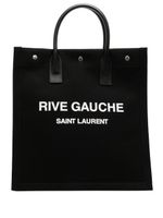 Saint Laurent sac cabas à logo imprimé - Noir