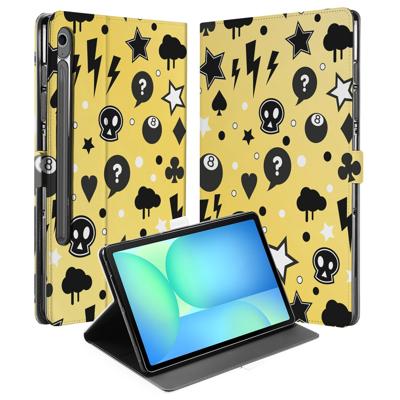 Book Case Hoesje met Standaard Punk Yellow Samsung Galaxy Tab S10 FE | Tab S9 FE Book Case Hoesje met Standaard Punk Yellow Samsung Galaxy Tab S10 FE | Tab S9 FE