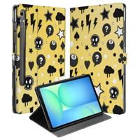 Book Case Hoesje met Standaard Punk Yellow Samsung Galaxy Tab S10 FE | Tab S9 FE