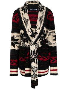 Polo Ralph Lauren cardigan à motif en intarsia - Noir