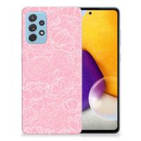 Samsung Galaxy A72 | TPU Case | White Flowers