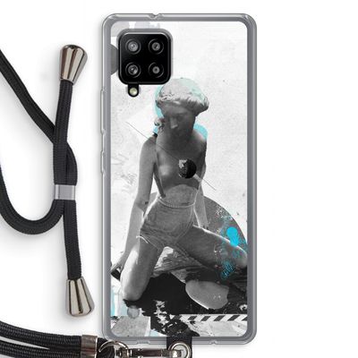 I will not feel a thing: Samsung Galaxy A42 5G Transparant Hoesje met koord