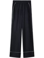 Off-White pantalon droit d'inspiration pyjama - Noir - thumbnail