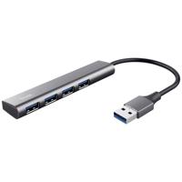 Trust Halyx-4-port USB 3.1 Gen 1-hub 1 + 4 poorten Donkergrijs - thumbnail