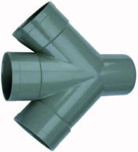 Wavin PVC Dubbel T-Stuk 88° 110mm - Waterdichte Connectie voor Commerciële & Residentiële Systemen