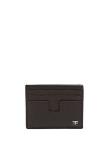 TOM FORD porte-cartes en cuir à plaque logo - Marron