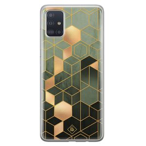Samsung Galaxy A51 siliconen hoesje - Kubus groen