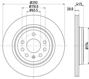 Remschijf Gecoat 54184PRO 8DD355109191