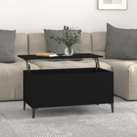 Salontafel 90x44,5x45 cm bewerkt hout zwart