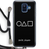 Squid Game: Samsung Galaxy A6 (2018) Transparant Hoesje met koord