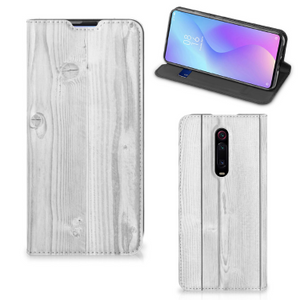 Xiaomi Mi 9T Pro Book Wallet Case White Wood