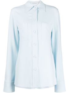 Stella McCartney chemise à col pointu - Bleu